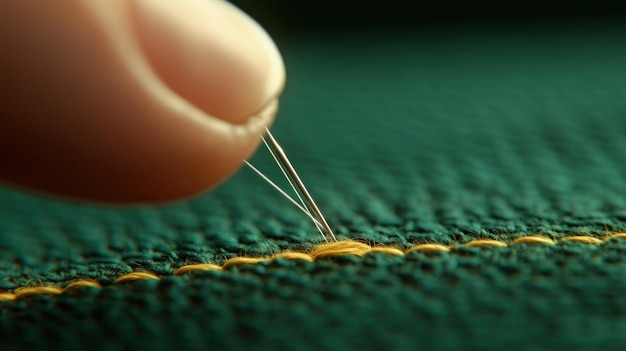 artisan stitching closeup